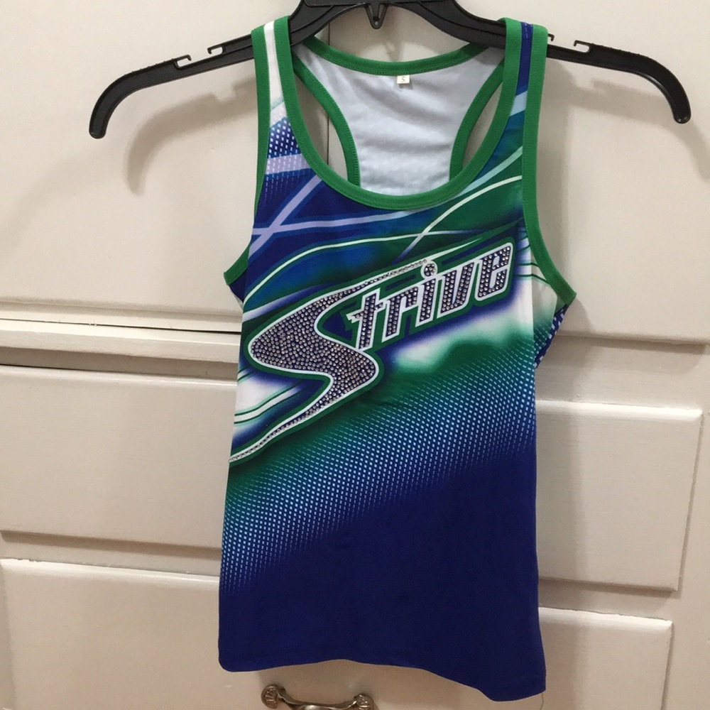 All-Star Cheer Uniform Top & Neon Green Bow